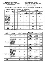 Ma trận và đề kiểm tra học kì I môn Vật lí Lớp 6 - Đề 1 - Năm học 2018-2019 - Trường THCS Trần Quốc Toản